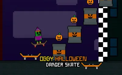 Obby Halloween Danger Skate